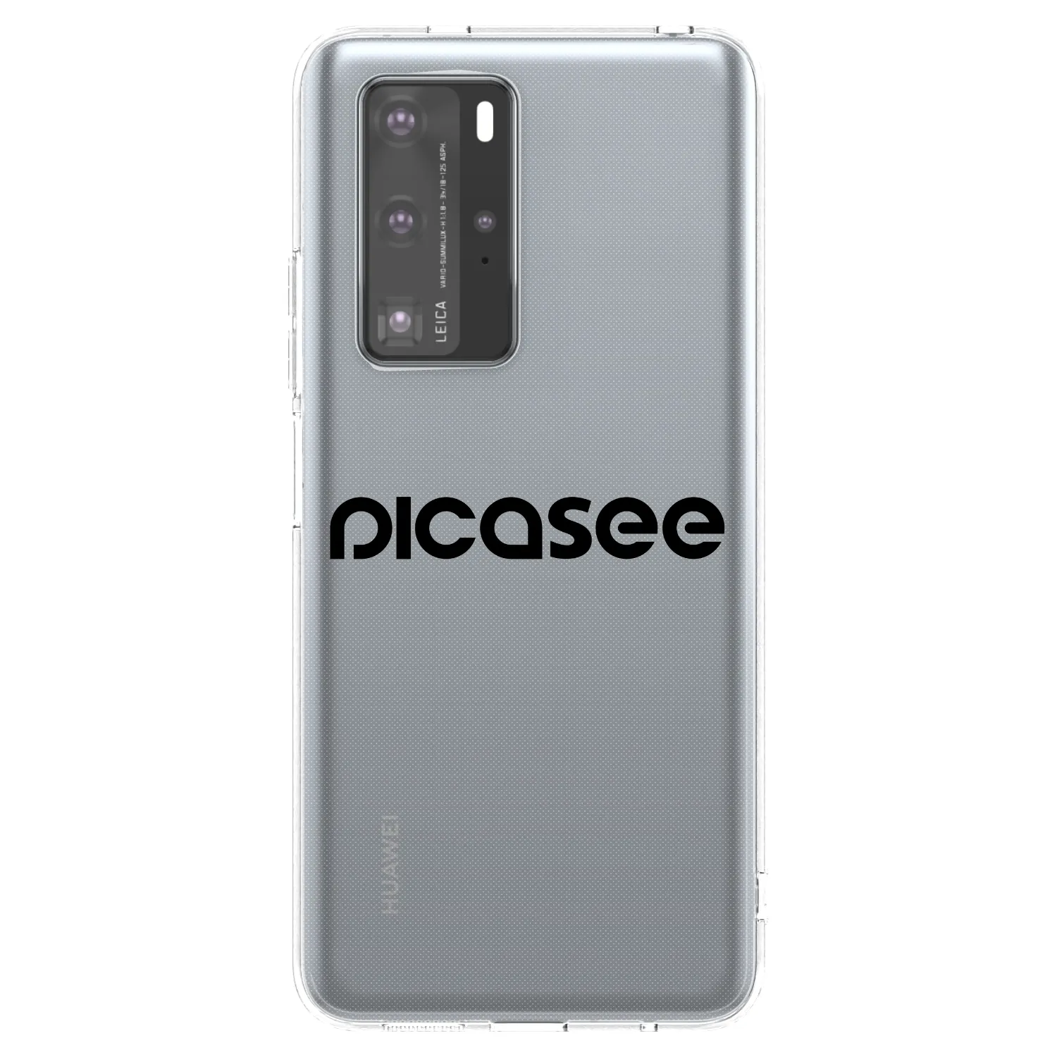 Picasee átlátszó szilikon tok az alábbi mobiltelefonokra Huawei P40 Pro - Picasee - new logo - black