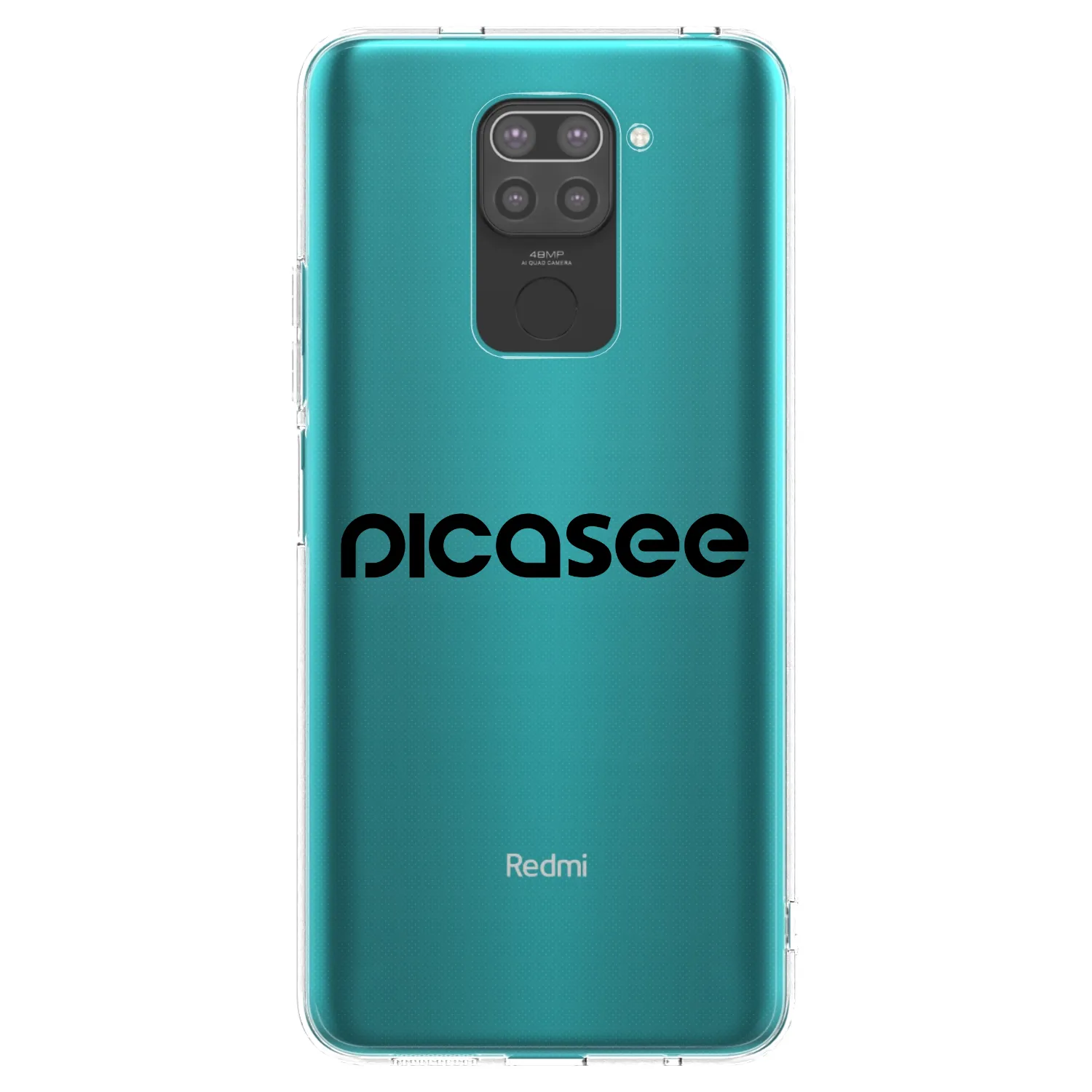 Picasee fekete szilikon tok az alábbi mobiltelefonokra Xiaomi Redmi Note 9 - Picasee - new logo - black