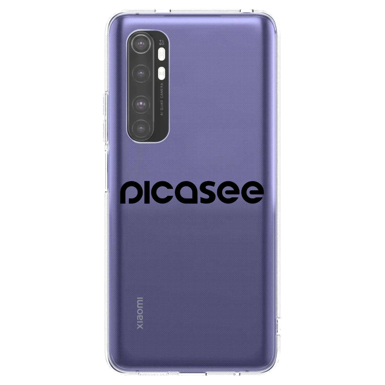 Picasee átlátszó szilikon tok az alábbi mobiltelefonokra Xiaomi Mi Note 10 Lite - Picasee - new logo - black