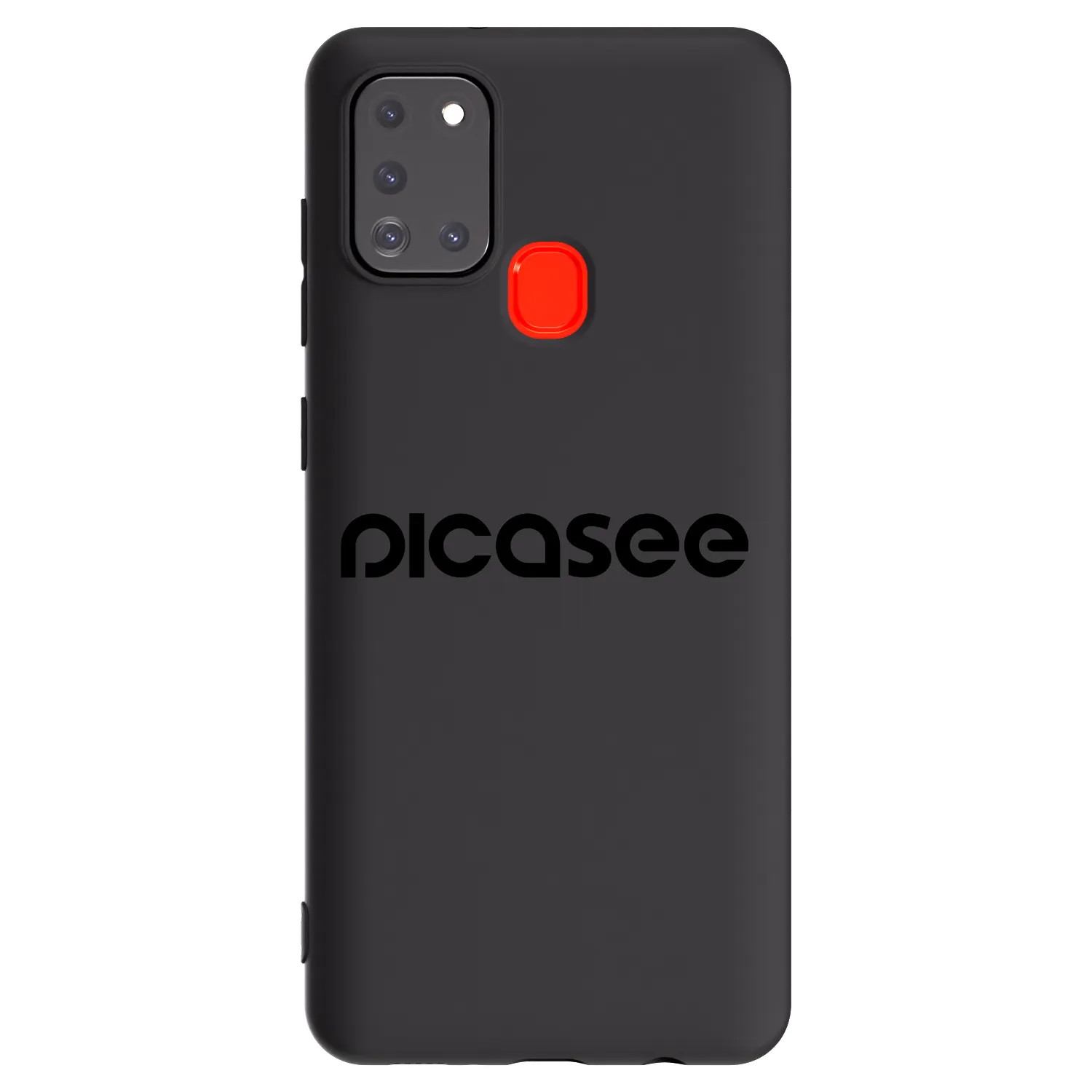 Picasee fekete szilikon tok az alábbi mobiltelefonokra Samsung Galaxy A21s - Picasee - new logo - black