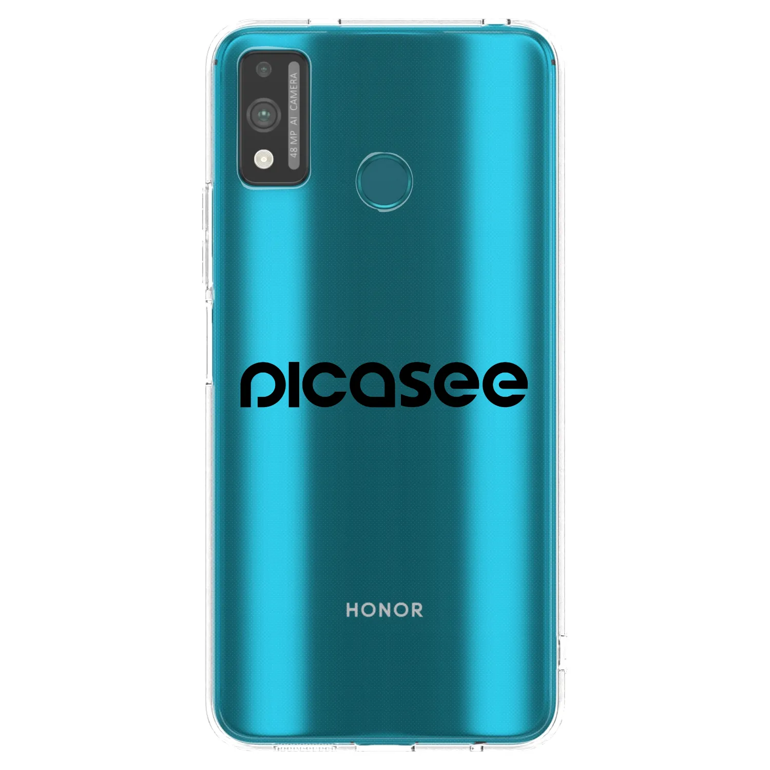 Picasee átlátszó szilikon tok az alábbi mobiltelefonokra Honor 9X Lite - Picasee - new logo - black