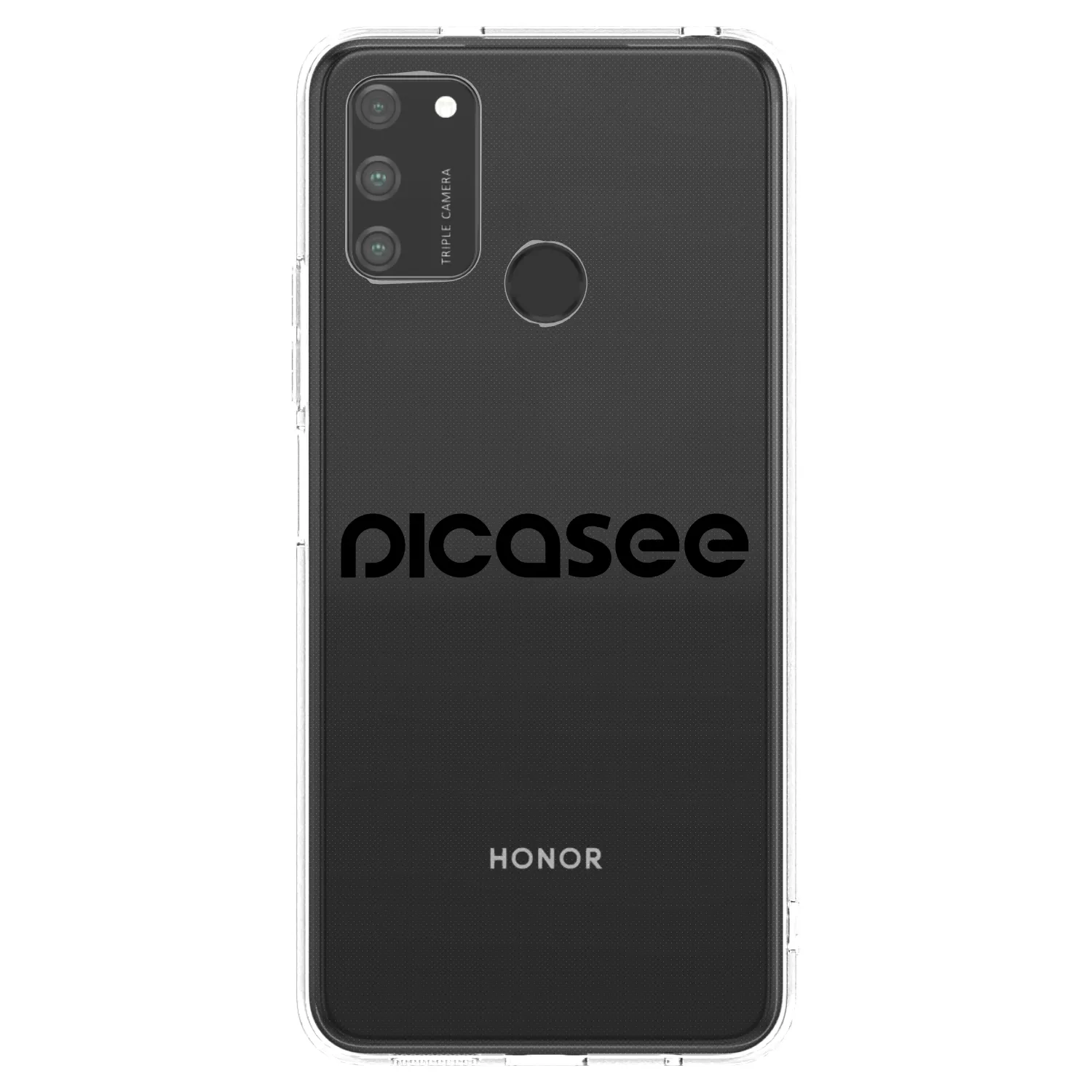 Picasee átlátszó szilikon tok az alábbi mobiltelefonokra Honor 9A - Picasee - new logo - black