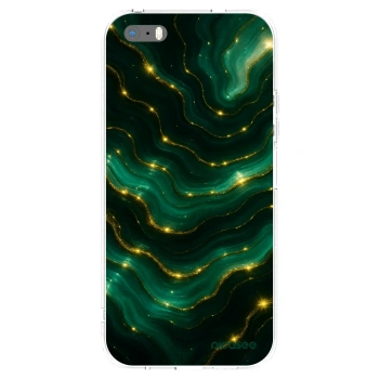 Picasee átlátszó szilikon tok az alábbi mobiltelefonokra Apple iPhone 5/5S/SE - Emerald