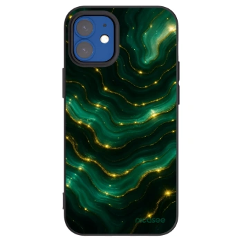 Picasee fekete szilikon tok az alábbi mobiltelefonokra Apple iPhone 12 mini - Emerald