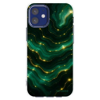 Picasee átlátszó szilikon tok az alábbi mobiltelefonokra Apple iPhone 12 mini - Emerald