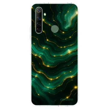 Picasee átlátszó szilikon tok az alábbi mobiltelefonokra Realme 6i - Emerald