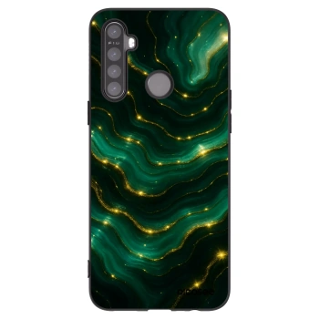 Picasee fekete szilikon tok az alábbi mobiltelefonokra Realme 5 - Emerald