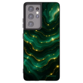 Picasee fekete szilikon tok az alábbi mobiltelefonokra Samsung Galaxy S21 Ultra 5G G998B - Emerald