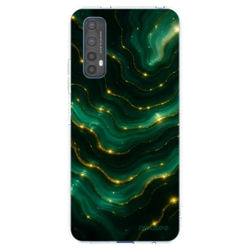 Picasee átlátszó szilikon tok az alábbi mobiltelefonokra Realme 7 - Emerald
