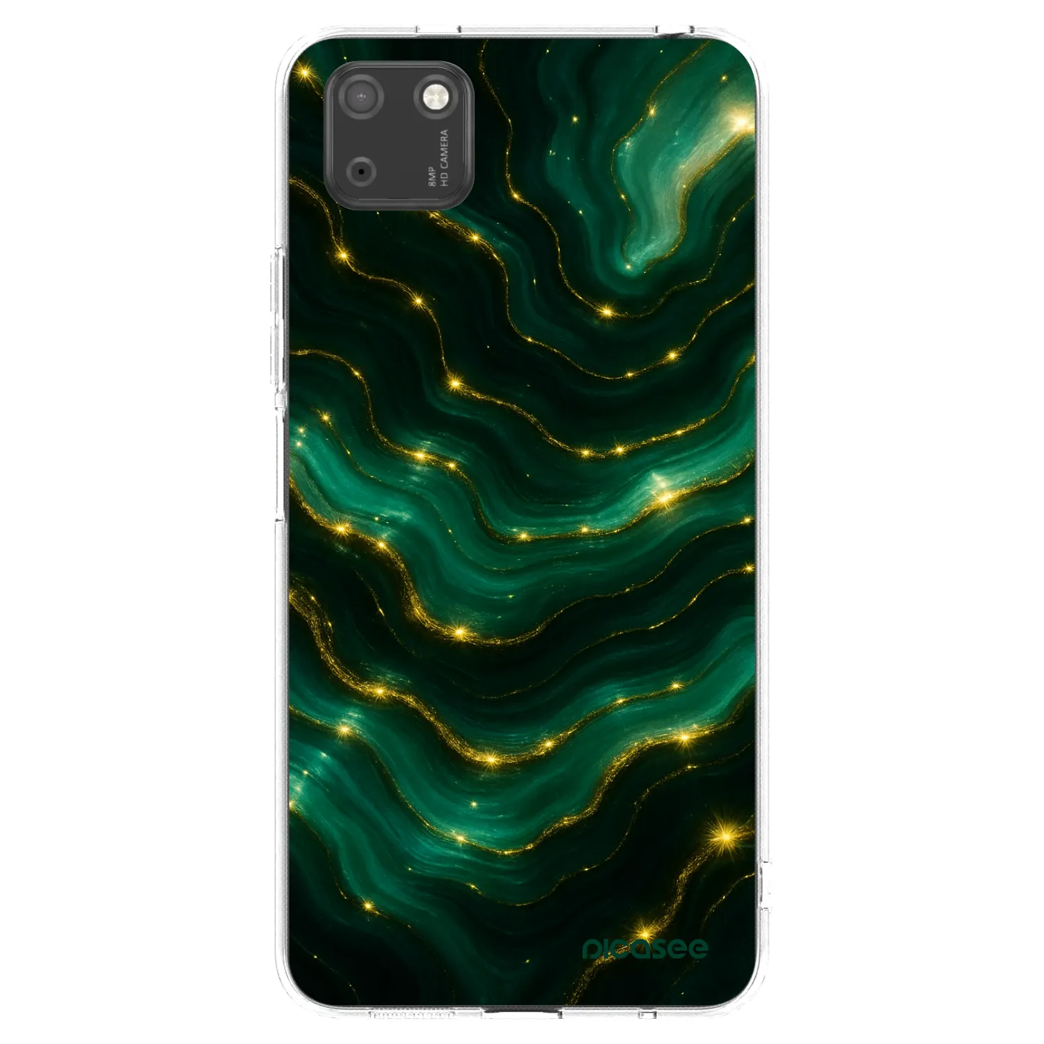 Picasee átlátszó szilikon tok az alábbi mobiltelefonokra Huawei Y5P - Emerald
