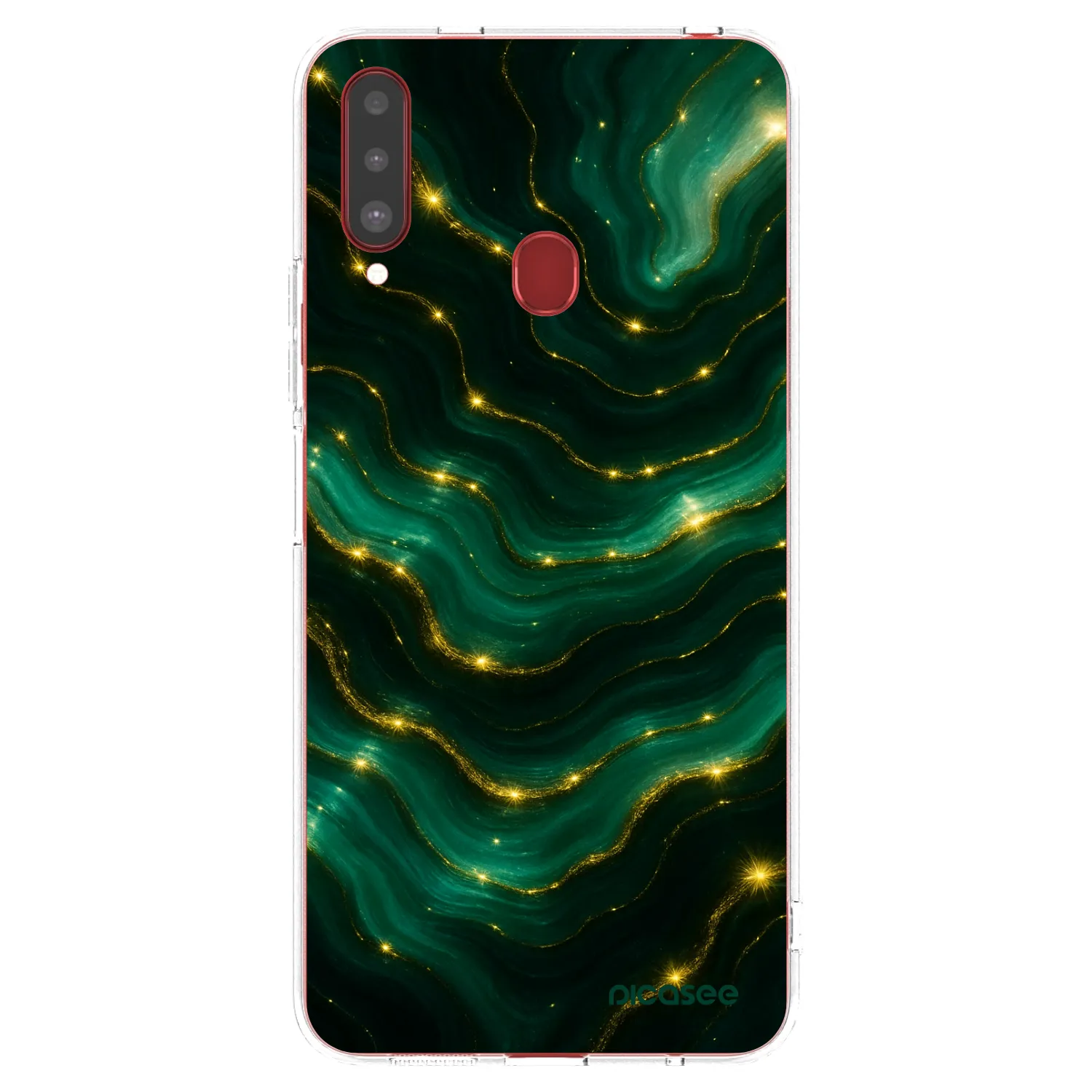 Picasee átlátszó szilikon tok az alábbi mobiltelefonokra Samsung Galaxy A20s - Emerald