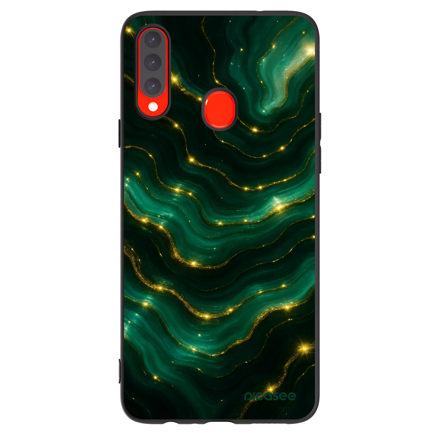 Picasee fekete szilikon tok az alábbi mobiltelefonokra Samsung Galaxy A20s - Emerald