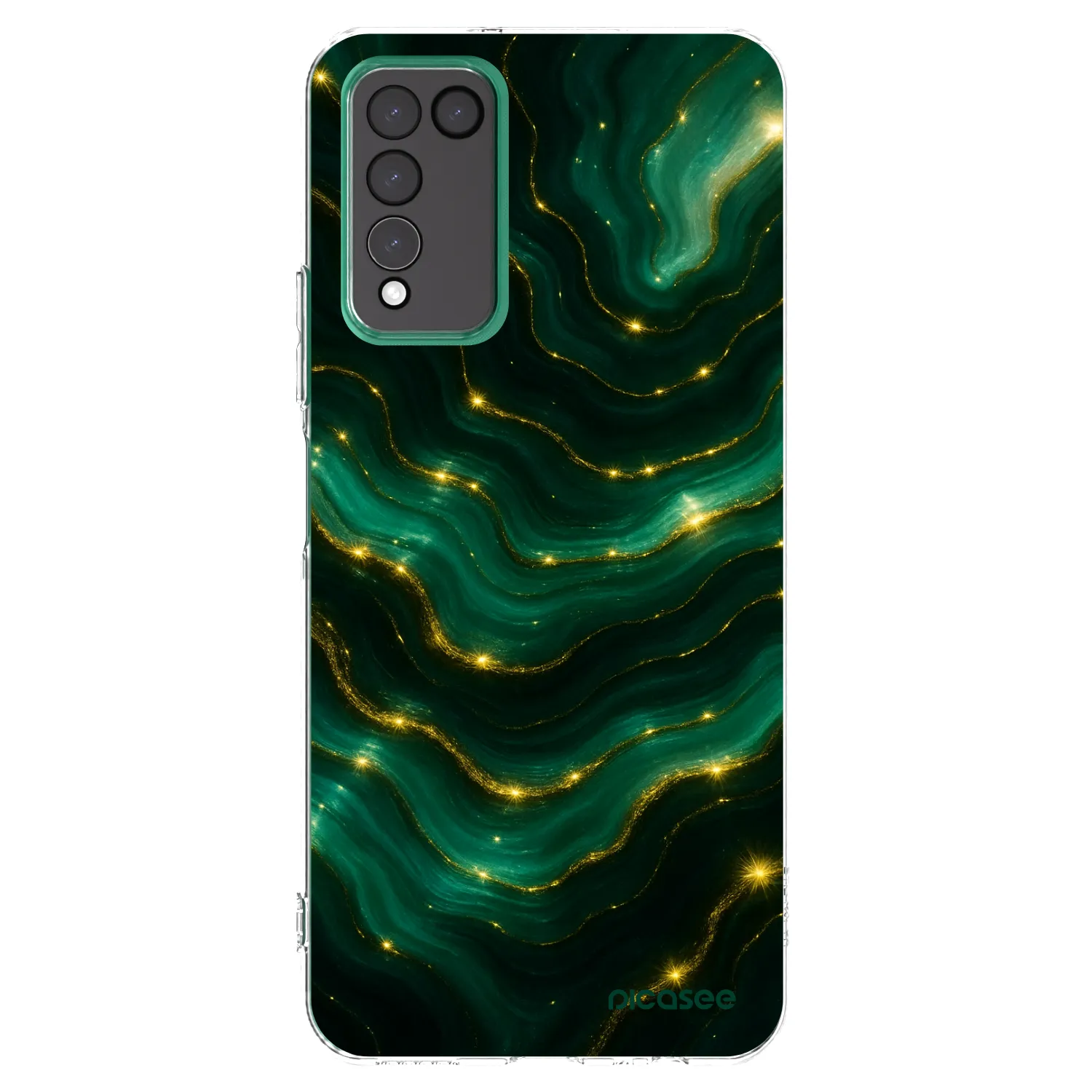 Picasee átlátszó szilikon tok az alábbi mobiltelefonokra Honor 10X Lite - Emerald