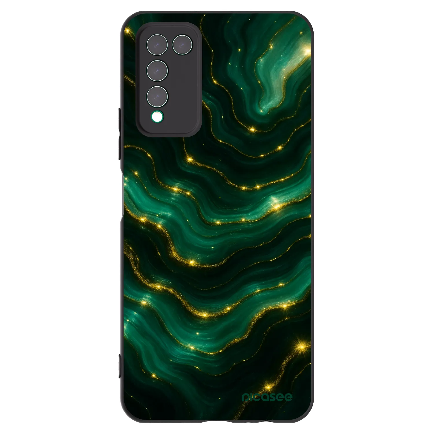 Picasee fekete szilikon tok az alábbi mobiltelefonokra Honor 10X Lite - Emerald