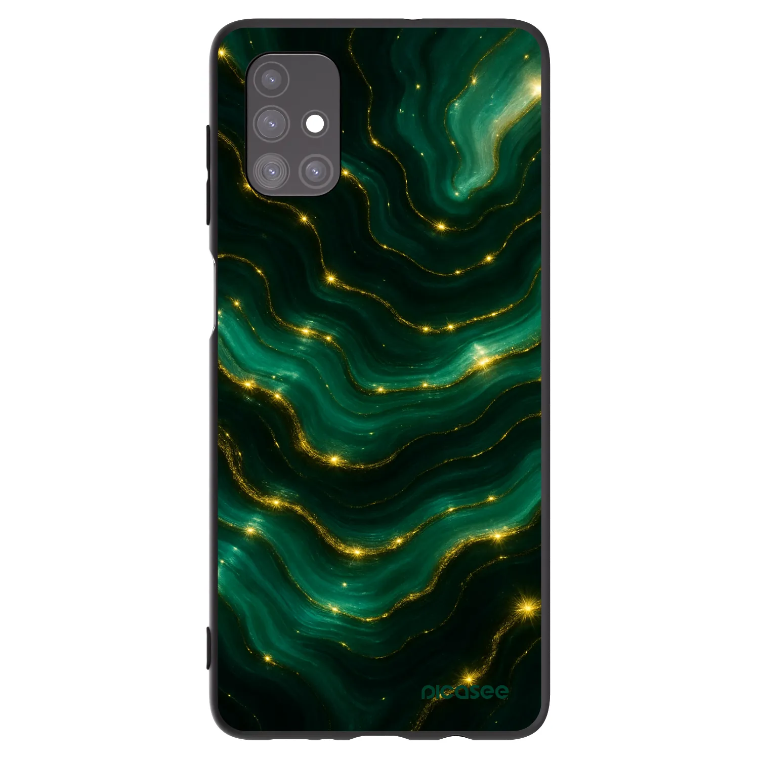 Picasee fekete szilikon tok az alábbi mobiltelefonokra Samsung Galaxy M51 M515F - Emerald