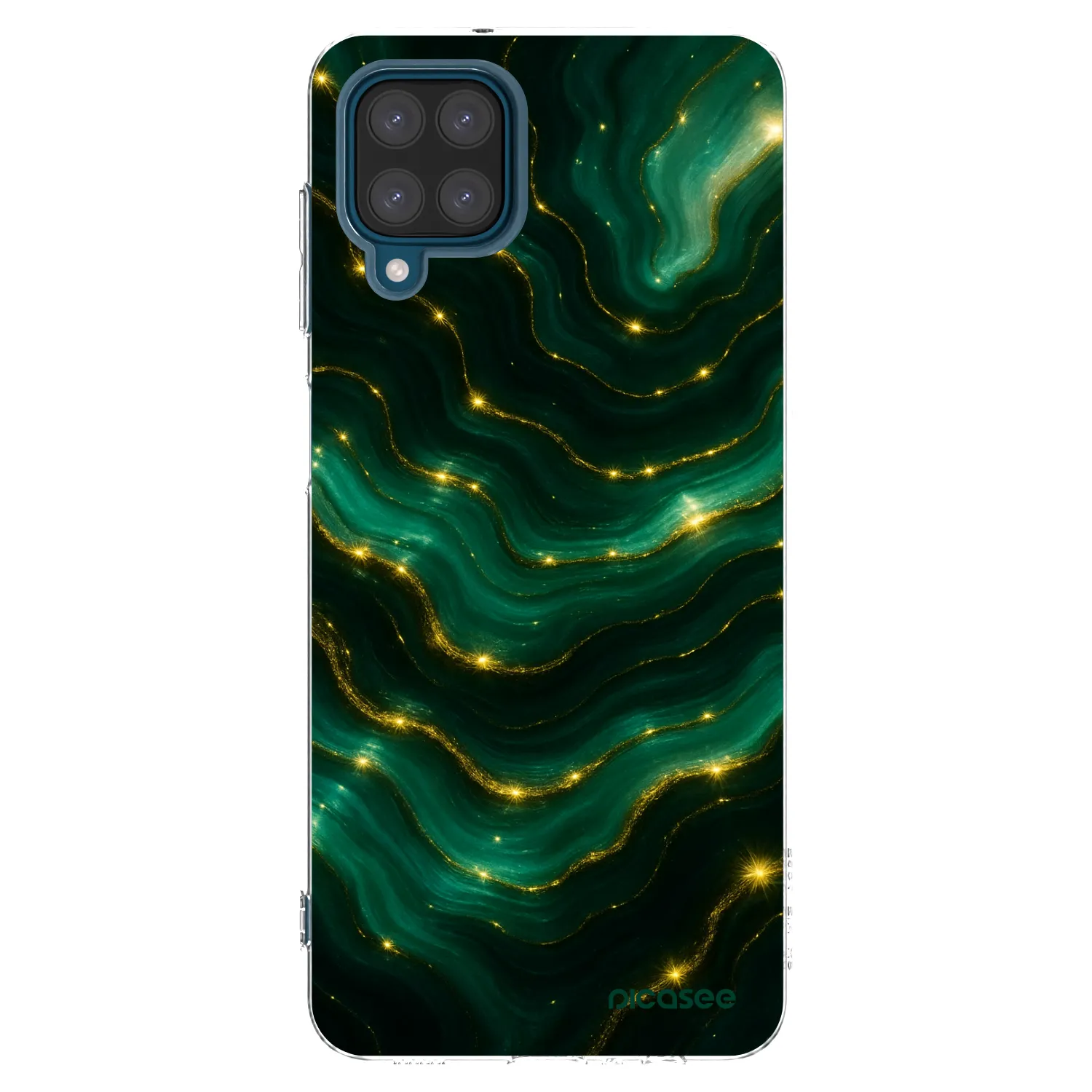 Picasee átlátszó szilikon tok az alábbi mobiltelefonokra Samsung Galaxy A12 A125F - Emerald