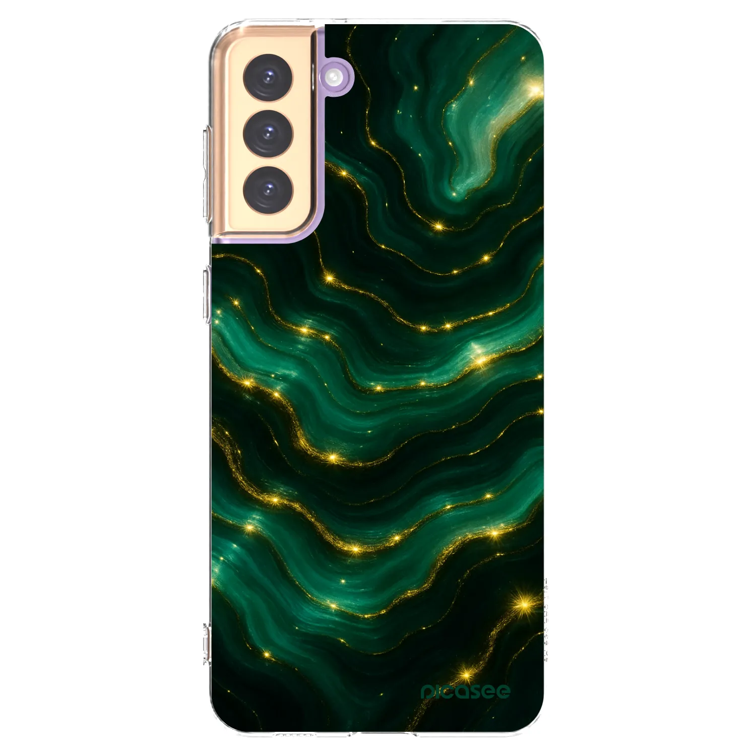 Picasee átlátszó szilikon tok az alábbi mobiltelefonokra Samsung Galaxy S21+ 5G G996F - Emerald