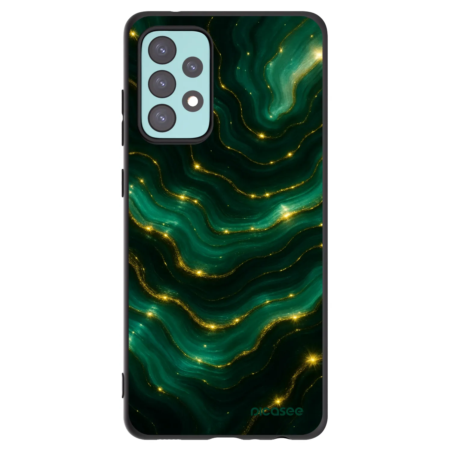 Picasee fekete szilikon tok az alábbi mobiltelefonokra Samsung Galaxy A72 A725F - Emerald