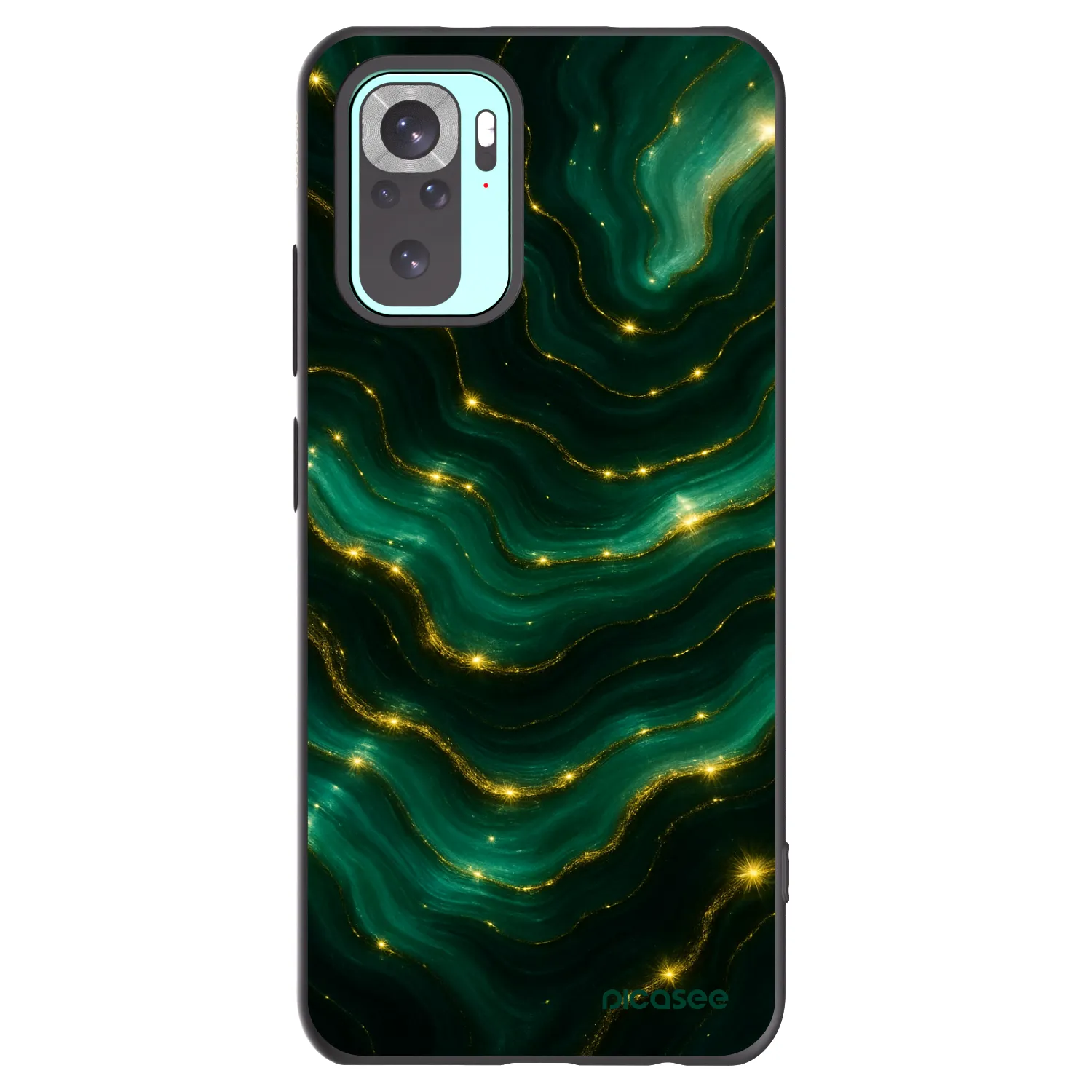 Picasee fekete szilikon tok az alábbi mobiltelefonokra Xiaomi Redmi Note 10 Pro - Emerald