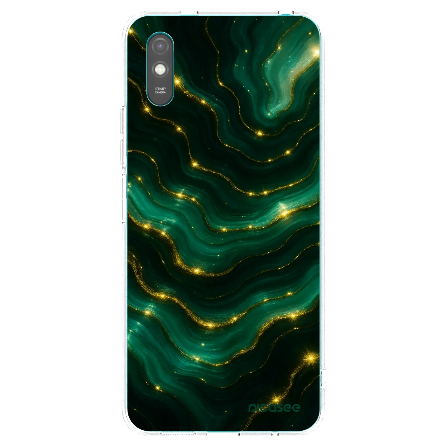 Picasee átlátszó szilikon tok az alábbi mobiltelefonokra Xiaomi Redmi 9AT - Emerald