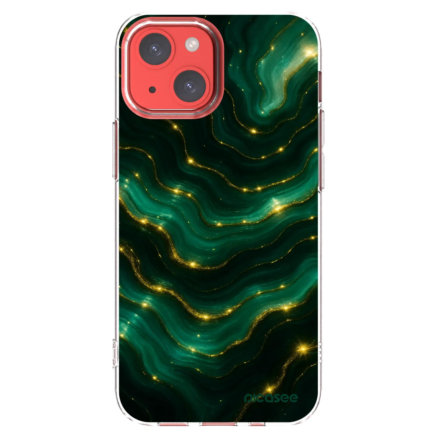 Picasee átlátszó szilikon tok az alábbi mobiltelefonokra Apple iPhone 13 mini - Emerald