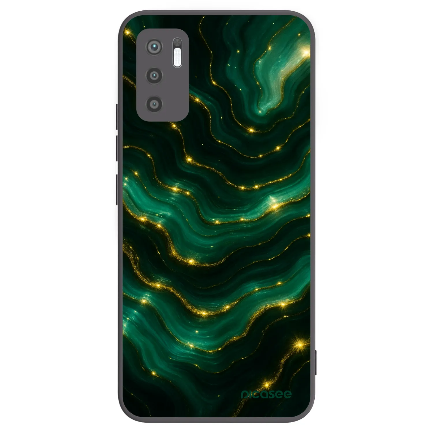 Picasee fekete szilikon tok az alábbi mobiltelefonokra Xiaomi Redmi Note 10 5G - Emerald
