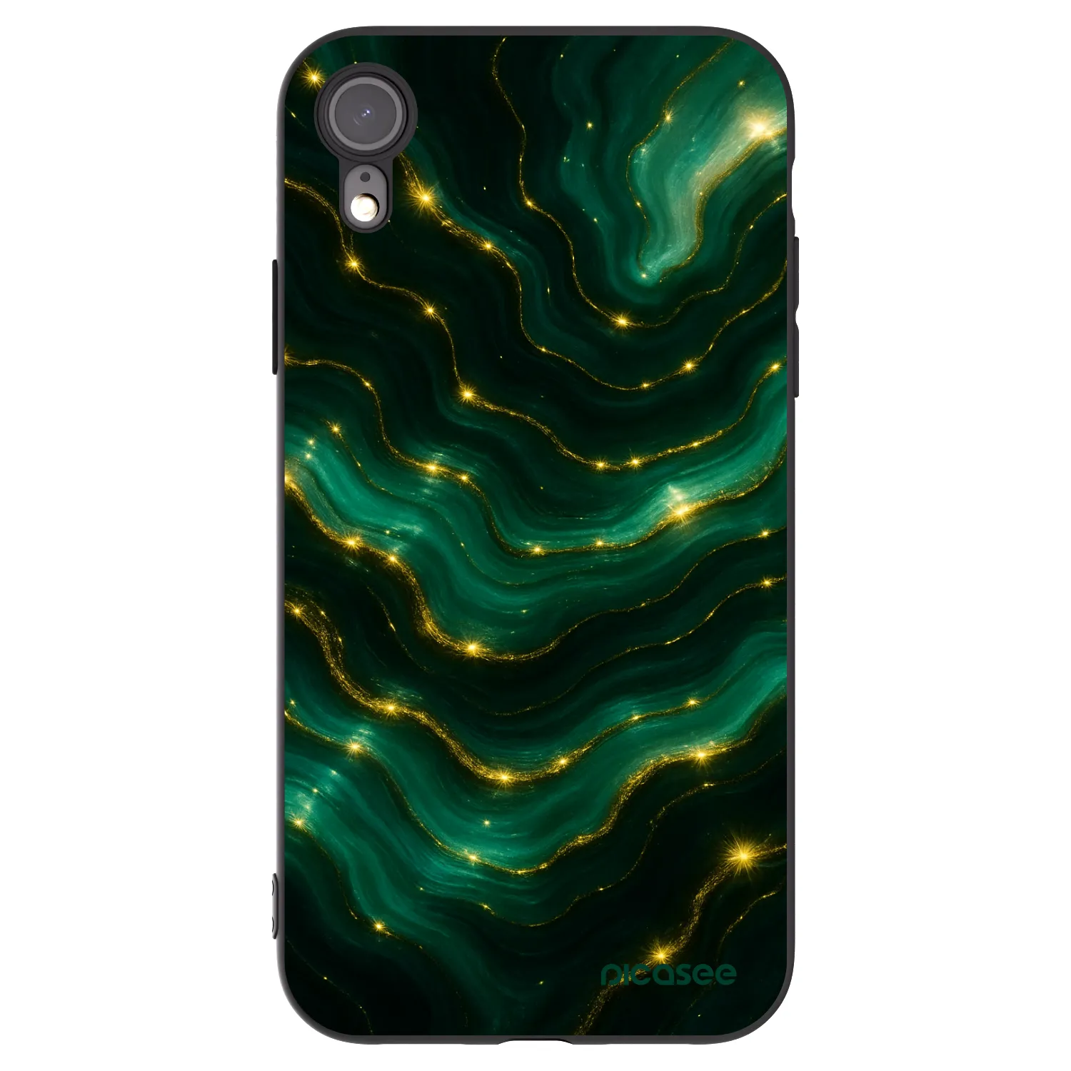Picasee fekete szilikon tok az alábbi mobiltelefonokra Apple iPhone XR - Emerald