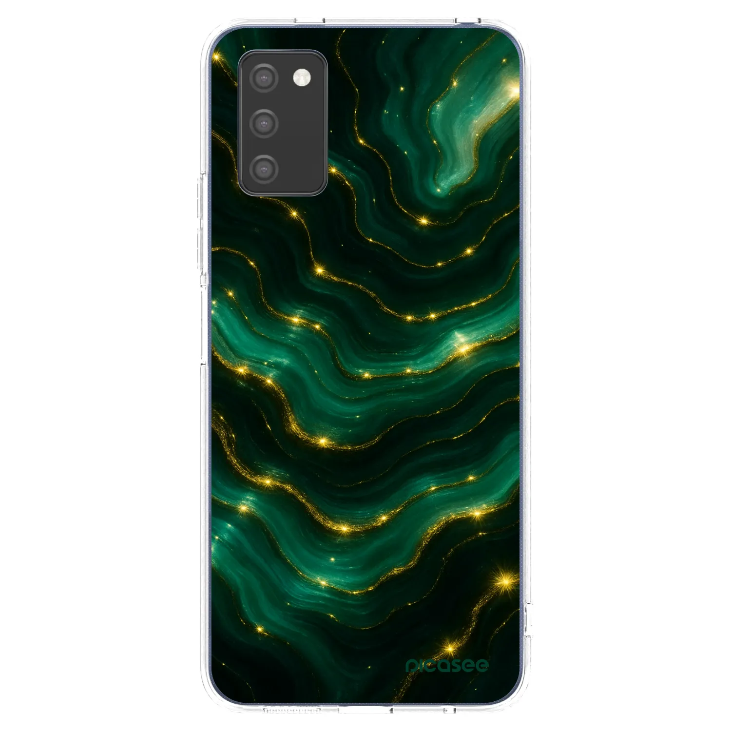 Picasee átlátszó szilikon tok az alábbi mobiltelefonokra Samsung Galaxy A02s A025G - Emerald