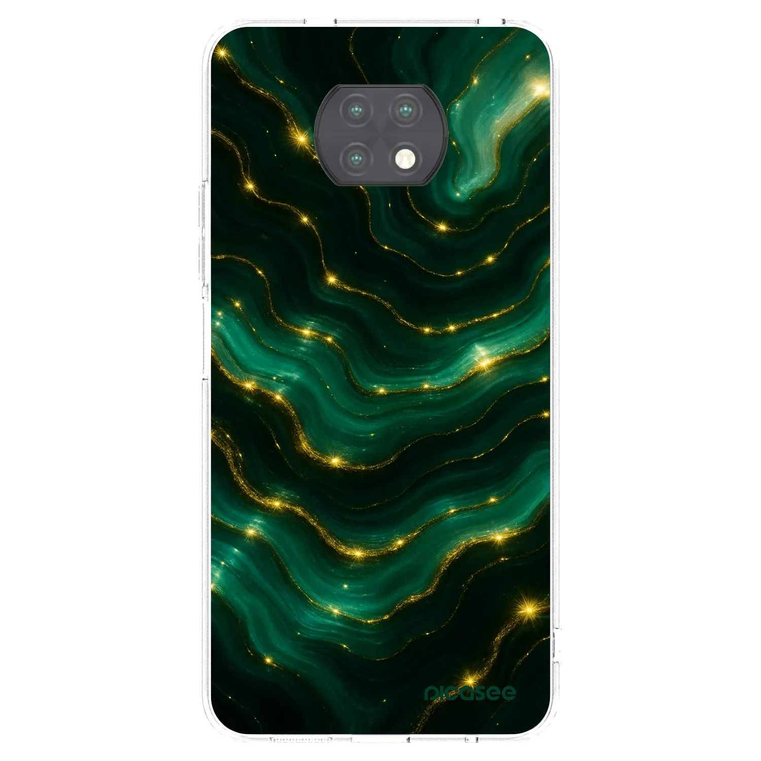 Picasee átlátszó szilikon tok az alábbi mobiltelefonokra Xiaomi Redmi Note 9T - Emerald