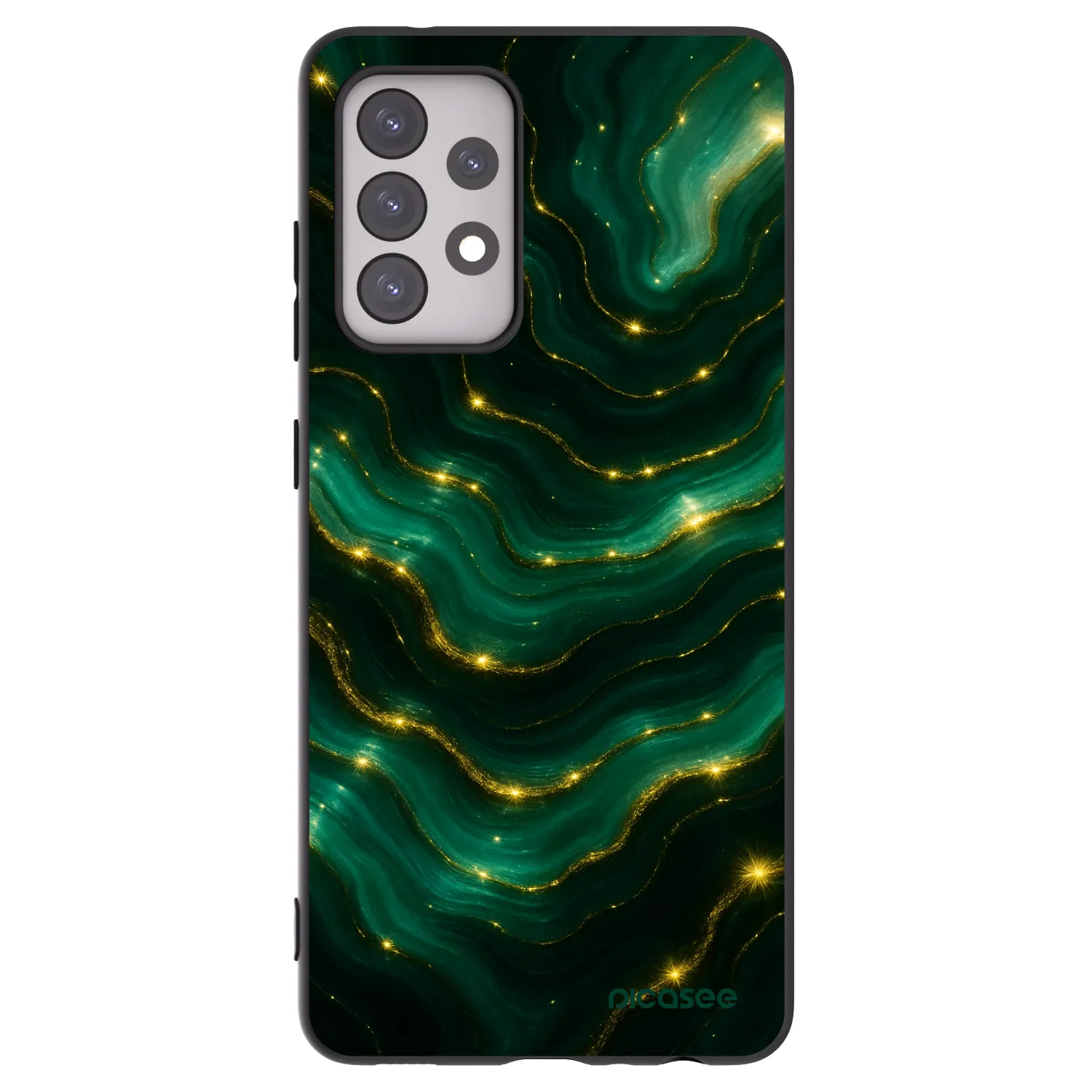 Picasee fekete szilikon tok az alábbi mobiltelefonokra Samsung Galaxy A52s 5G A528B - Emerald