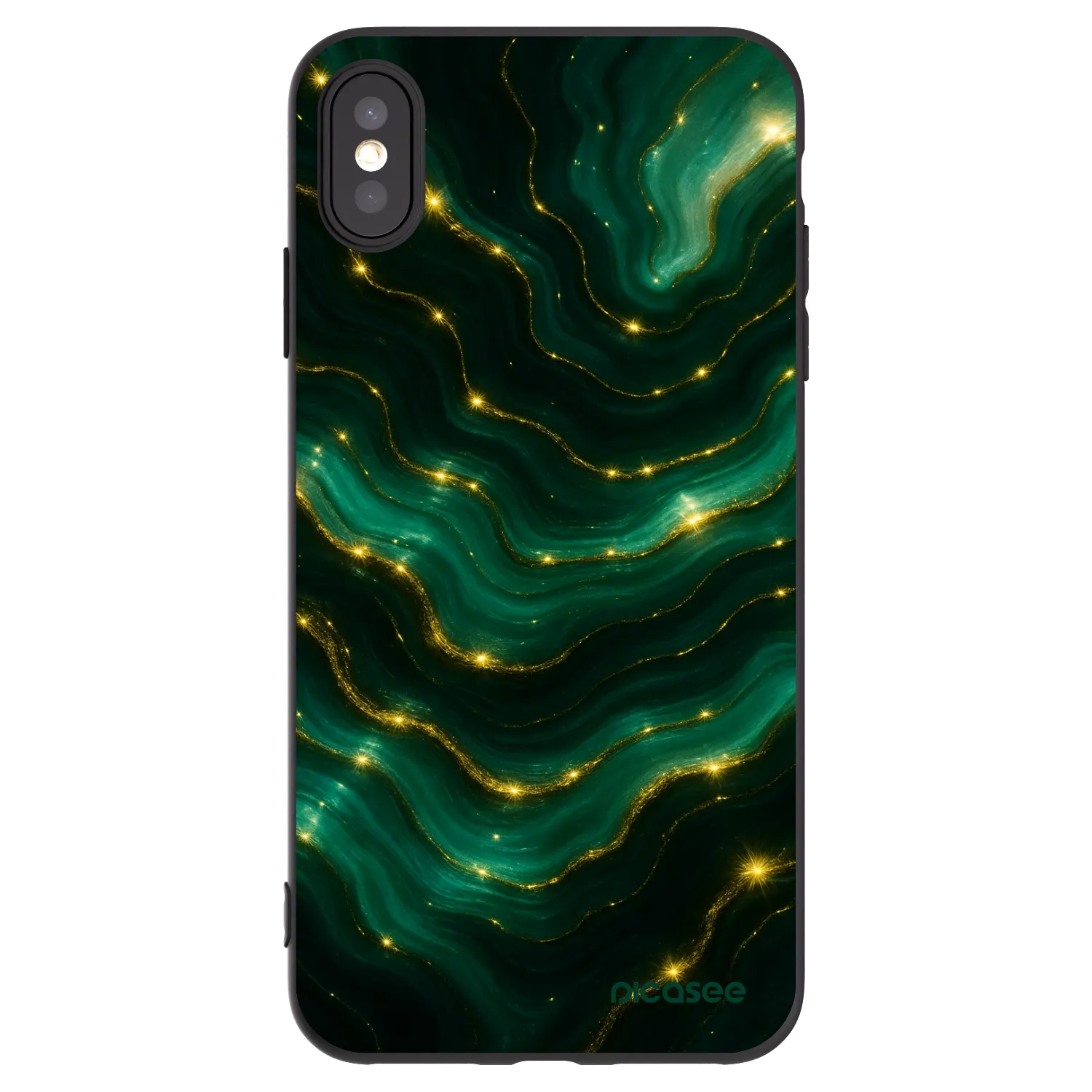 Picasee fekete szilikon tok az alábbi mobiltelefonokra Apple iPhone XS Max - Emerald