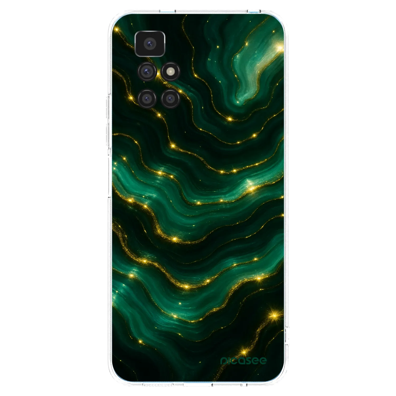 Picasee átlátszó szilikon tok az alábbi mobiltelefonokra Xiaomi Redmi 10 - Emerald