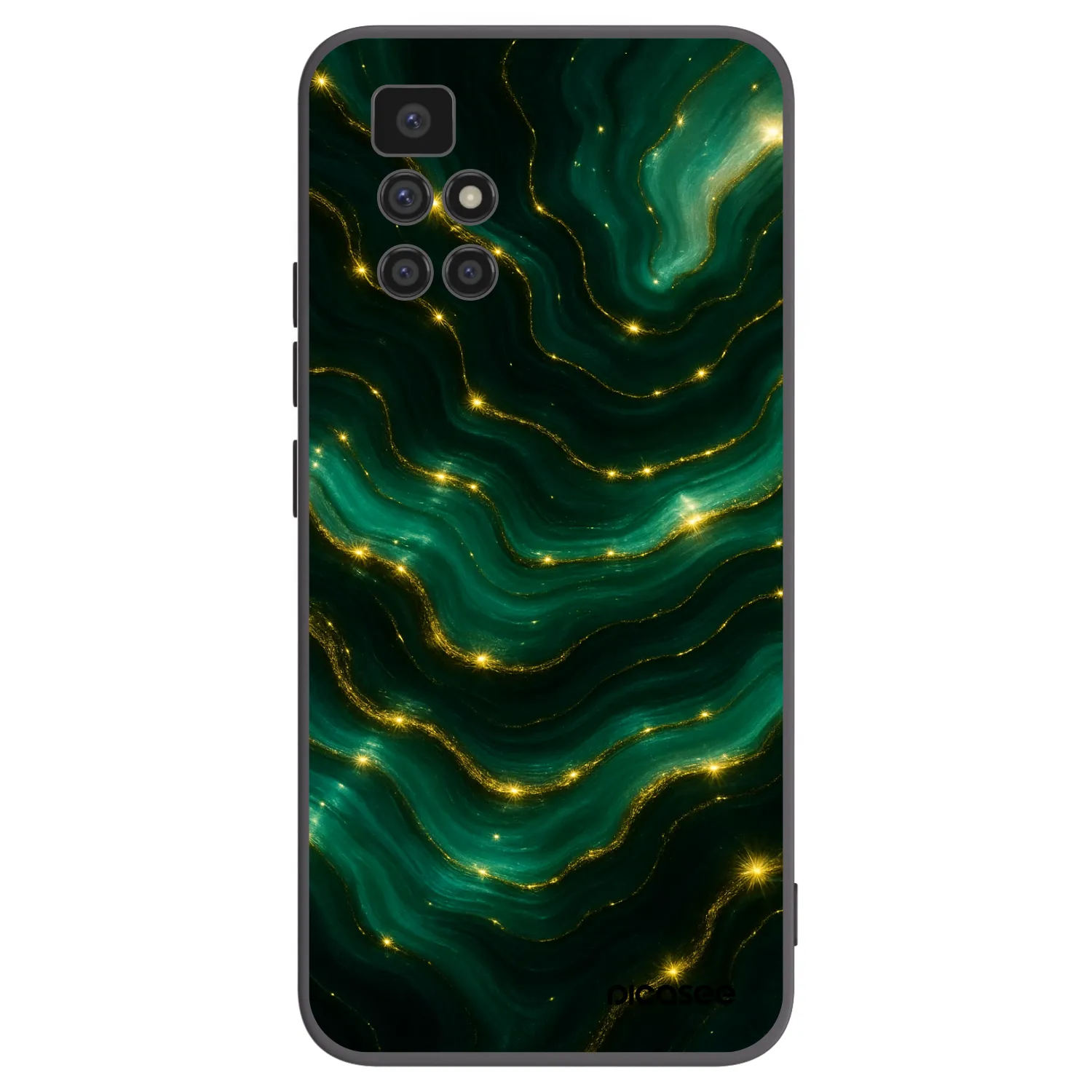 Picasee fekete szilikon tok az alábbi mobiltelefonokra Xiaomi Redmi 10 - Emerald