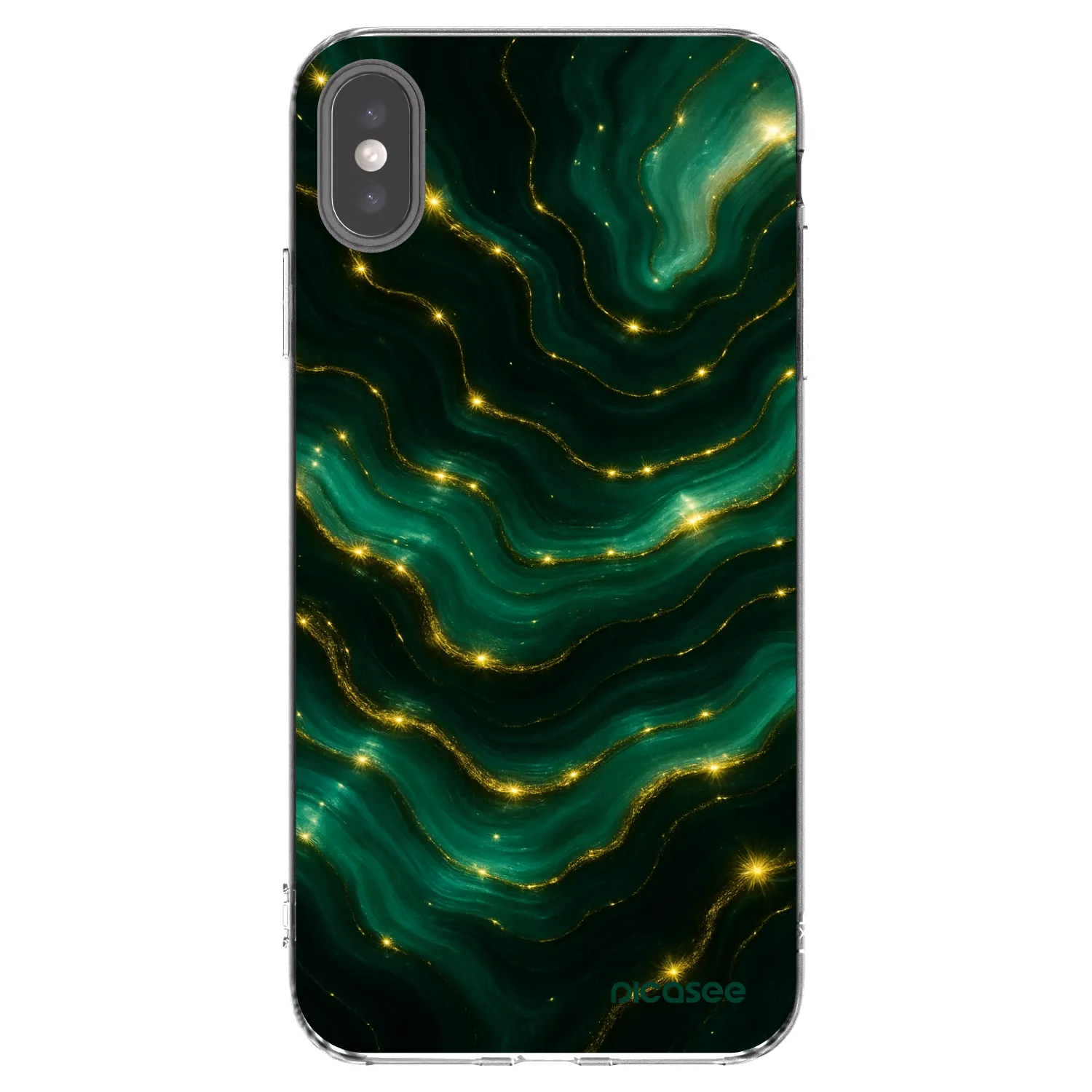 Picasee átlátszó szilikon tok az alábbi mobiltelefonokra Apple iPhone XS Max - Emerald