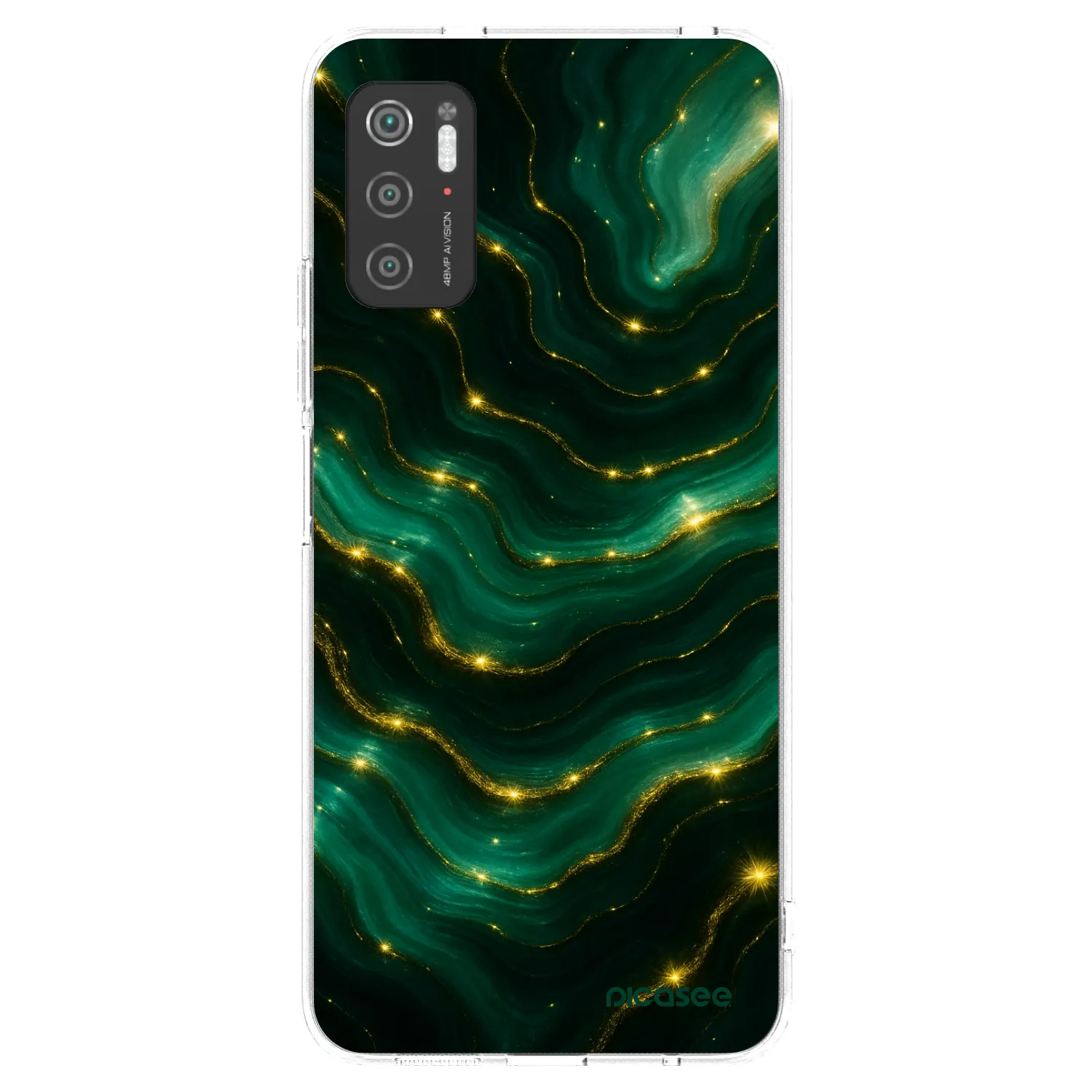 Picasee átlátszó szilikon tok az alábbi mobiltelefonokra Xiaomi Poco M3 Pro 5G - Emerald
