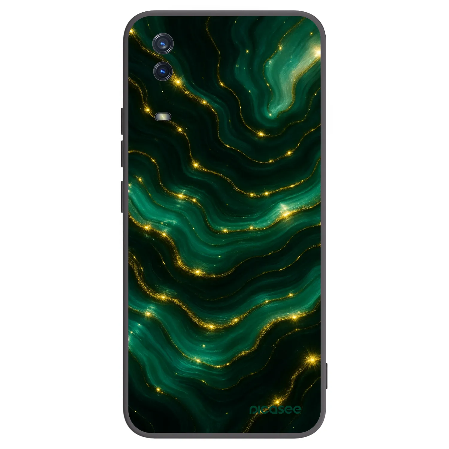 Picasee fekete szilikon tok az alábbi mobiltelefonokra Vivo Y11s - Emerald