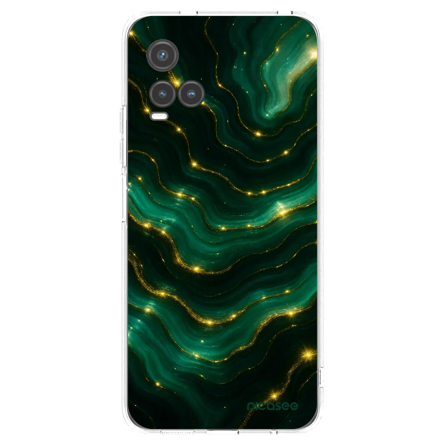 Picasee átlátszó szilikon tok az alábbi mobiltelefonokra Vivo Y33s - Emerald