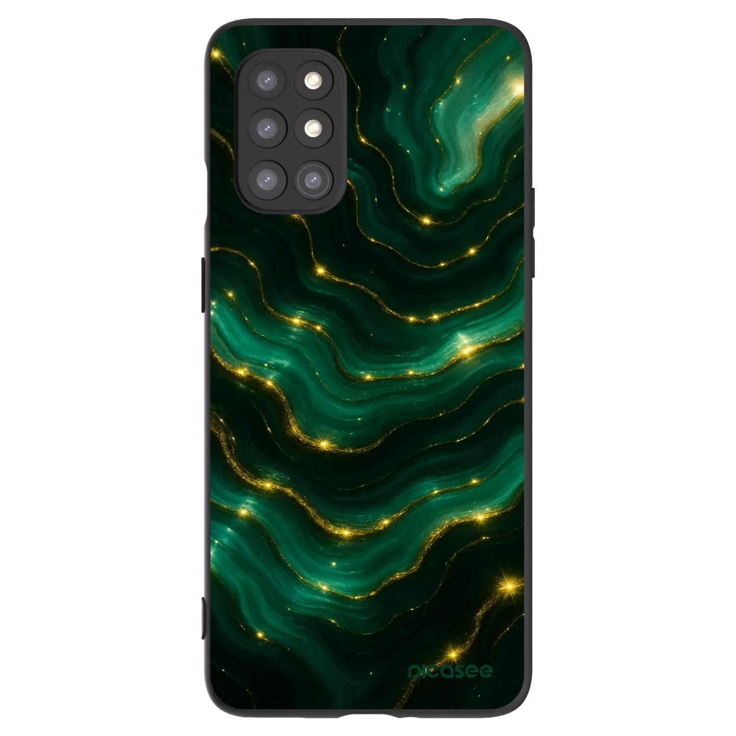 Picasee fekete szilikon tok az alábbi mobiltelefonokra OnePlus 8T - Emerald