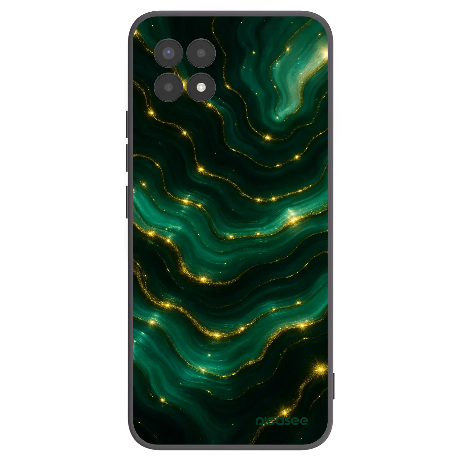 Picasee fekete szilikon tok az alábbi mobiltelefonokra Realme 8i - Emerald
