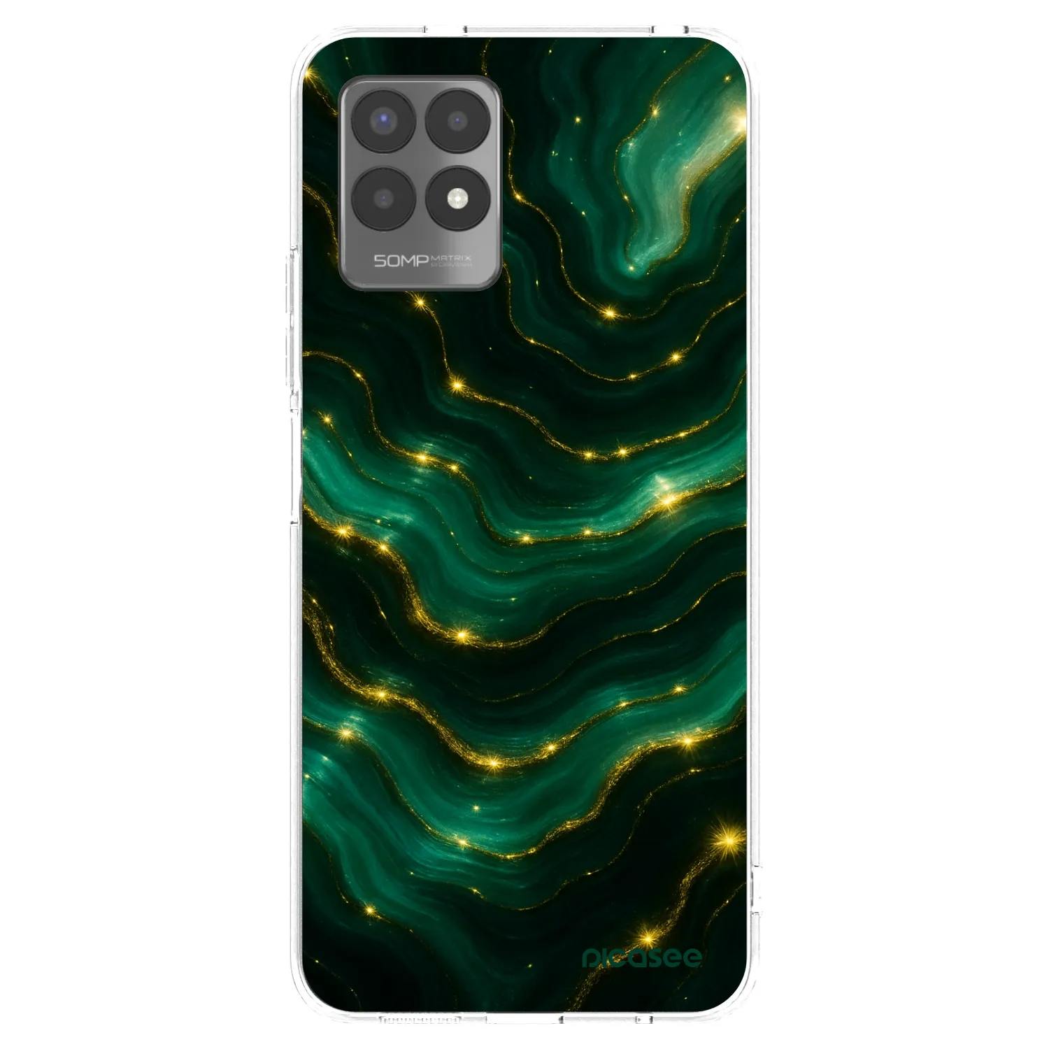 Picasee átlátszó szilikon tok az alábbi mobiltelefonokra Realme 8i - Emerald