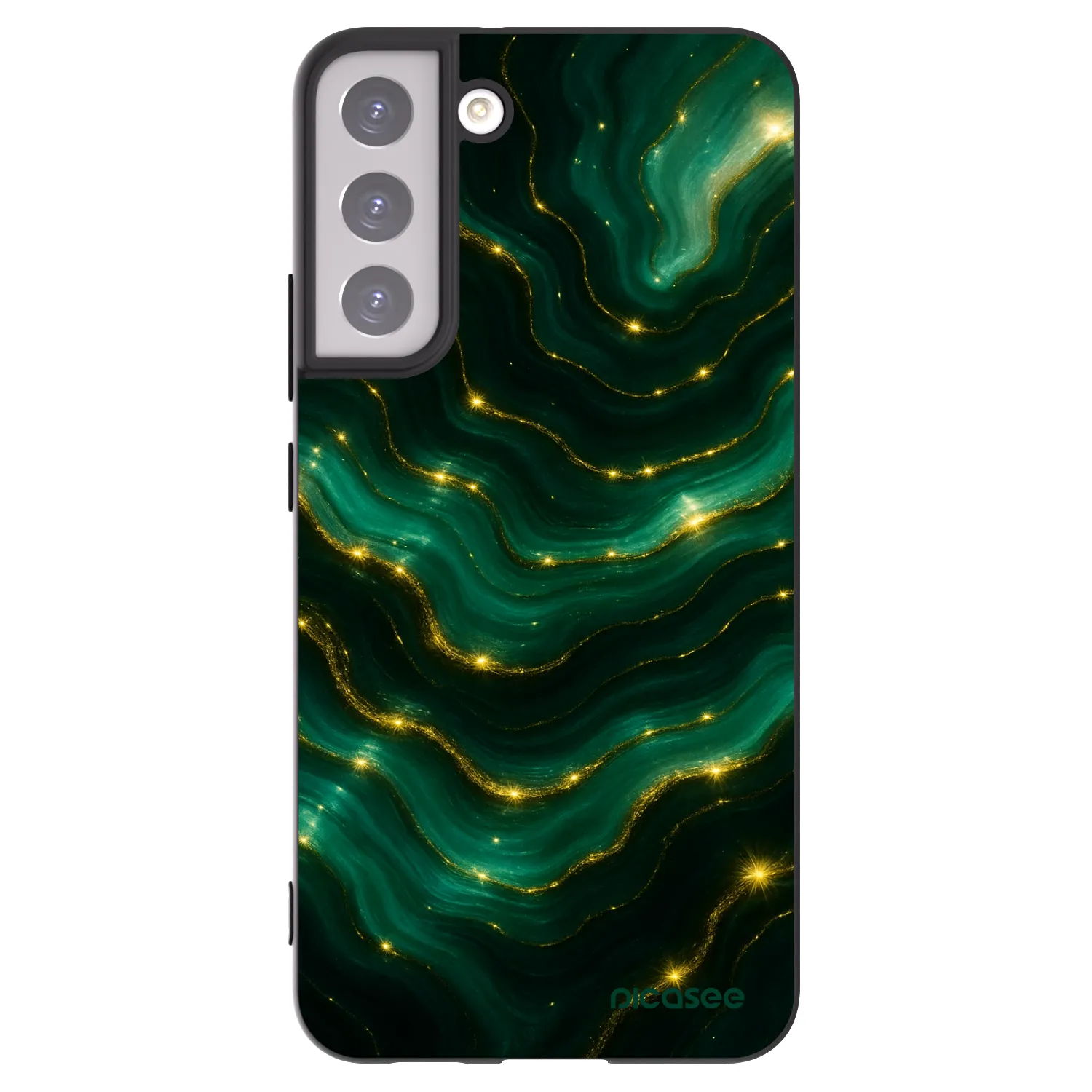 Picasee fekete szilikon tok az alábbi mobiltelefonokra Samsung Galaxy S22+ 5G - Emerald