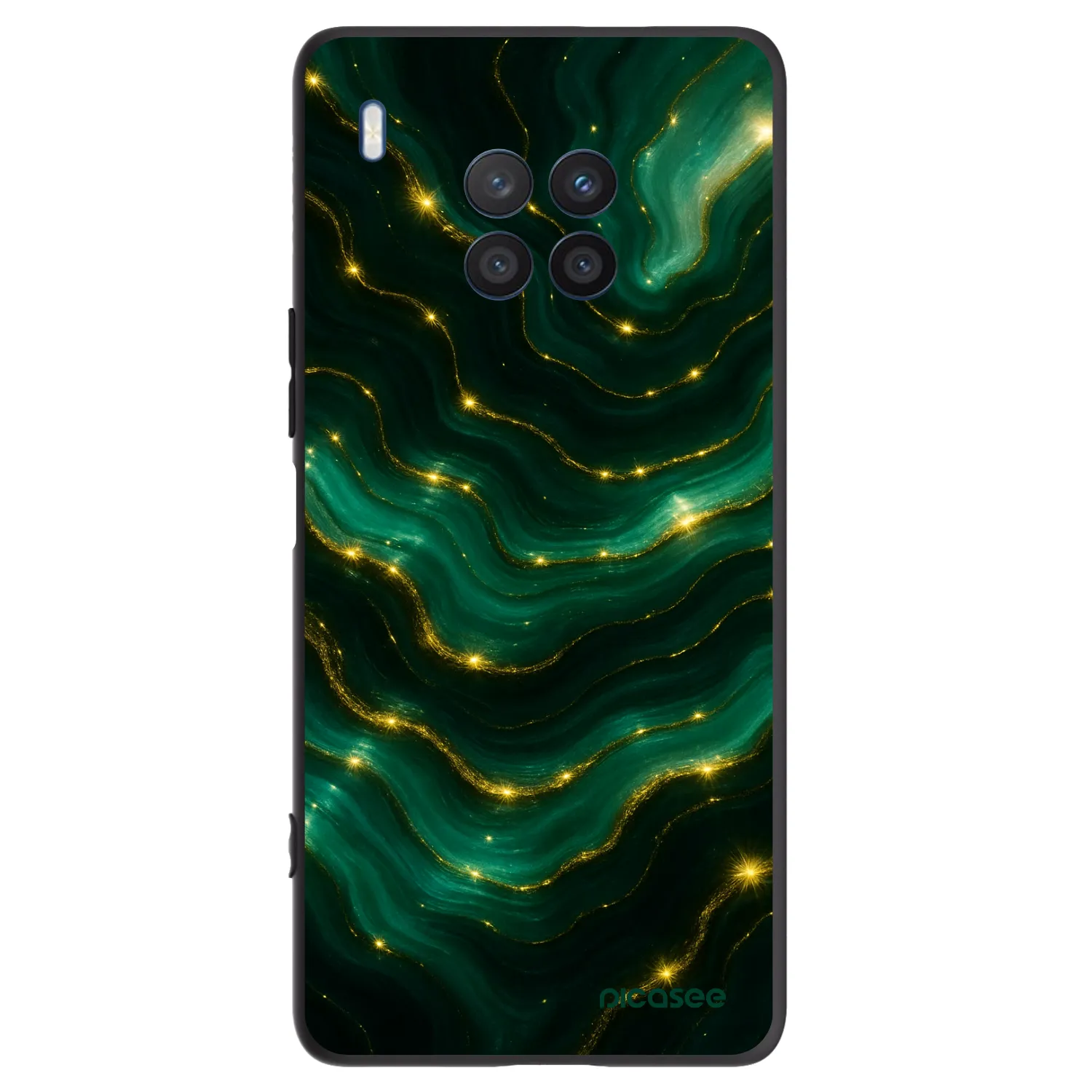 Picasee fekete szilikon tok az alábbi mobiltelefonokra Honor 50 Lite - Emerald
