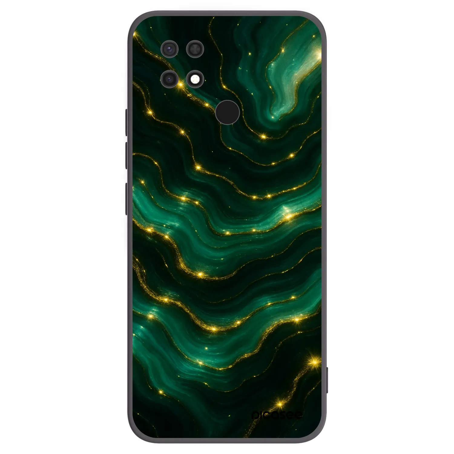 Picasee fekete szilikon tok az alábbi mobiltelefonokra Xiaomi Redmi 10C - Emerald