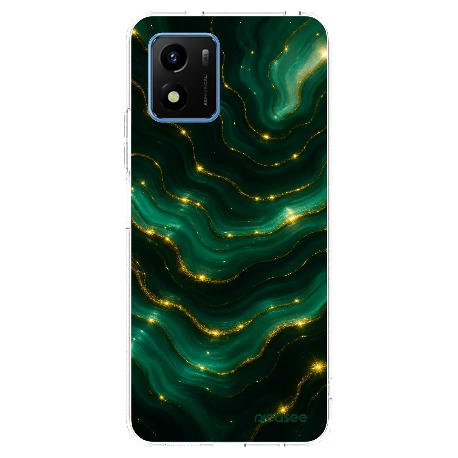 Picasee átlátszó szilikon tok az alábbi mobiltelefonokra Vivo Y01 - Emerald