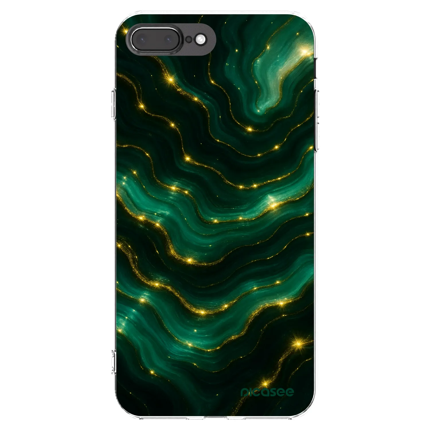 Picasee átlátszó szilikon tok az alábbi mobiltelefonokra Apple iPhone 8 Plus - Emerald