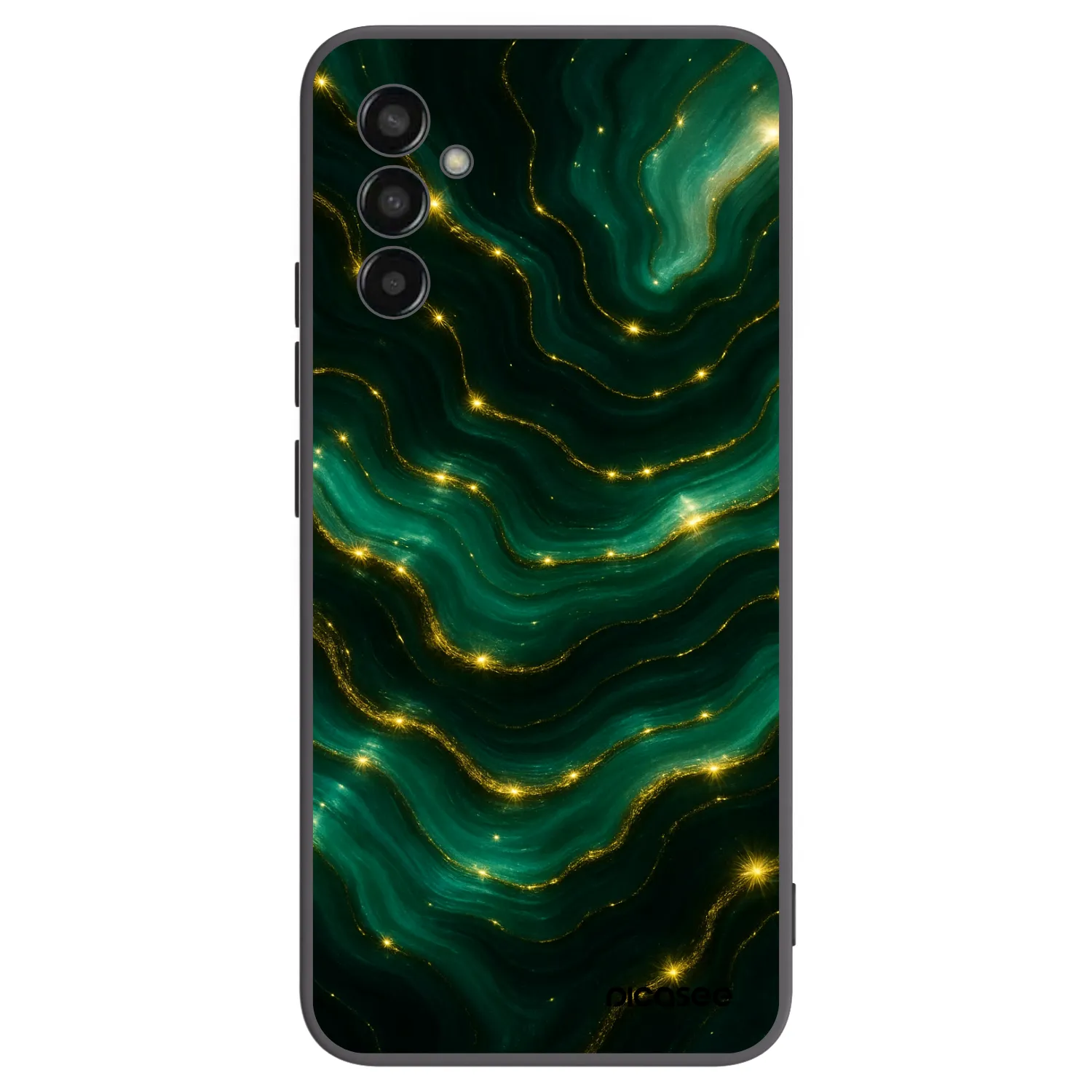 Picasee fekete szilikon tok az alábbi mobiltelefonokra Samsung Galaxy M13 M135F - Emerald