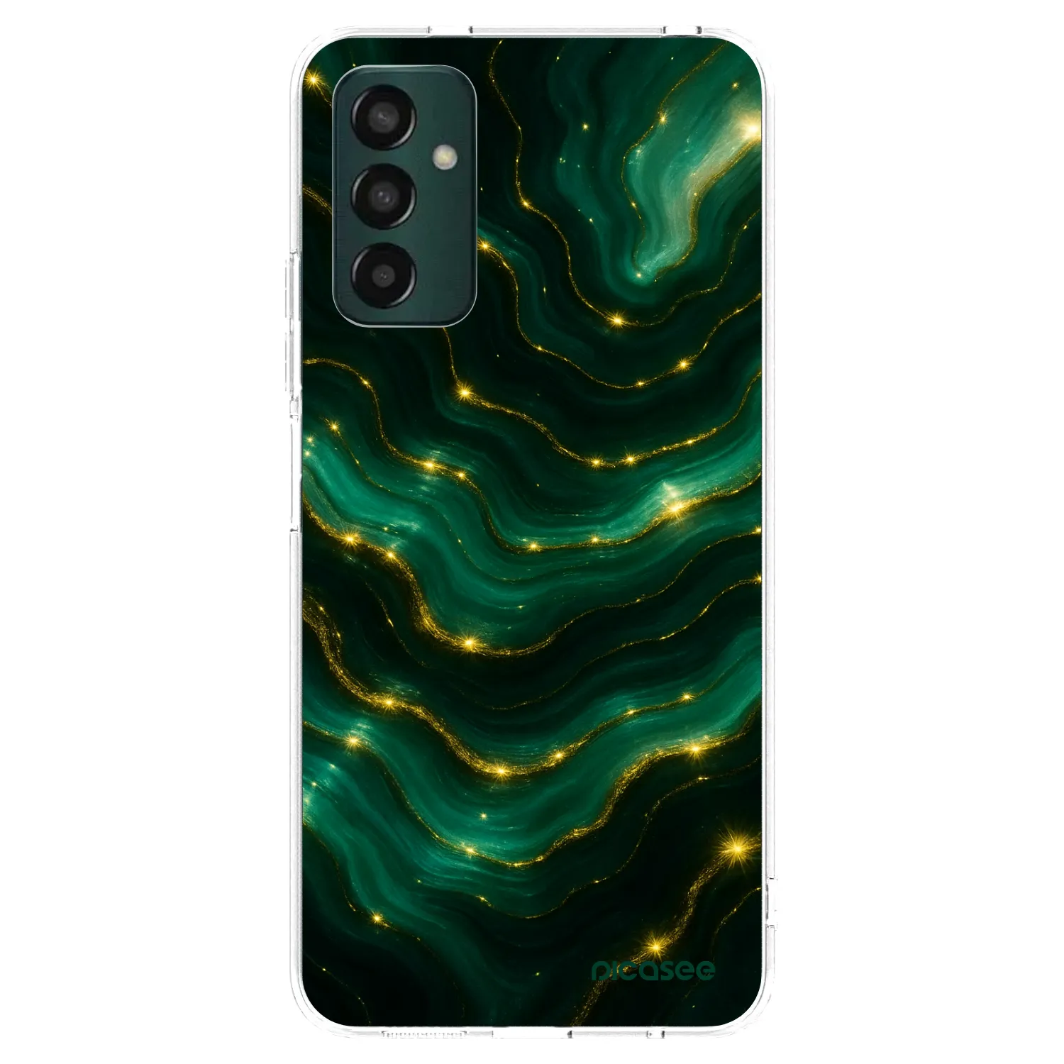 Picasee átlátszó szilikon tok az alábbi mobiltelefonokra Samsung Galaxy M13 M135F - Emerald