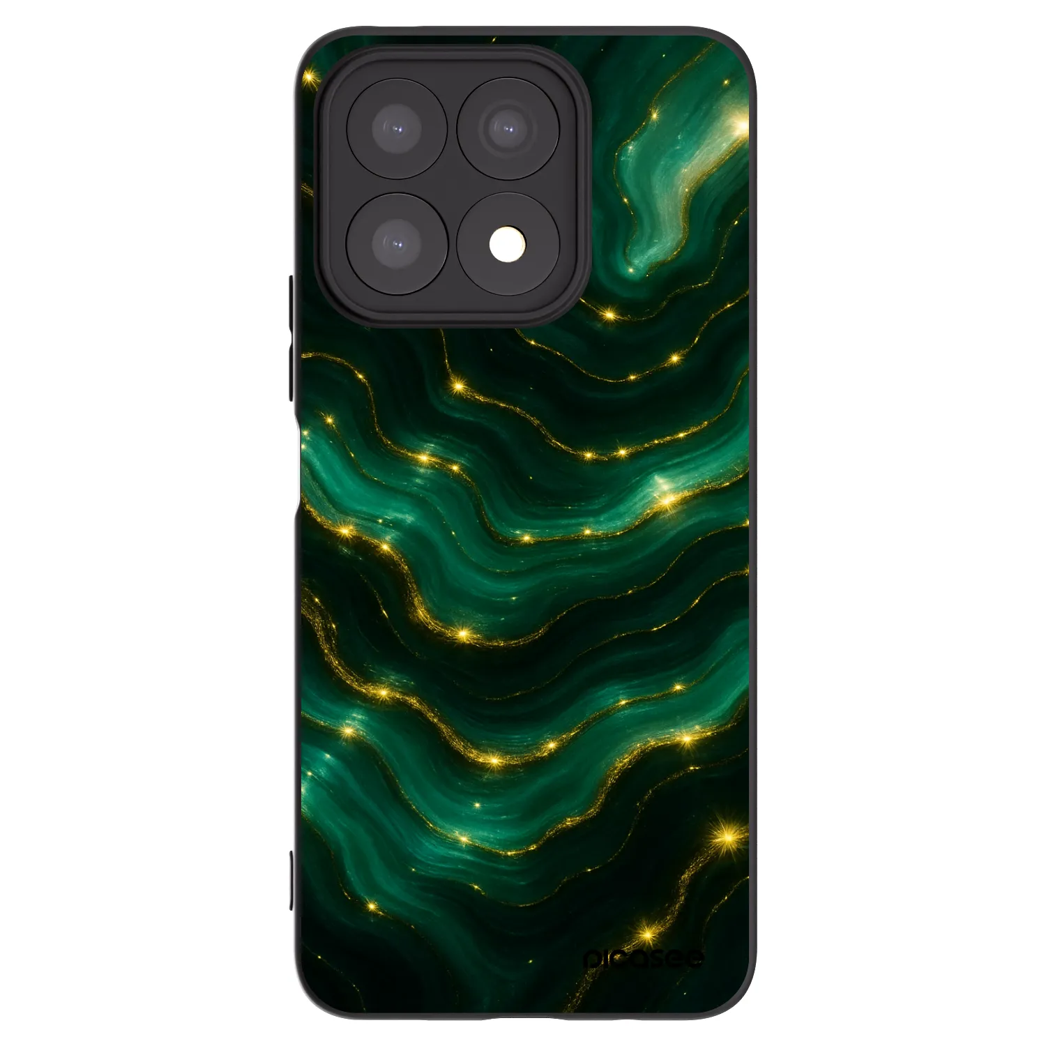 Picasee fekete szilikon tok az alábbi mobiltelefonokra Honor X8a - Emerald