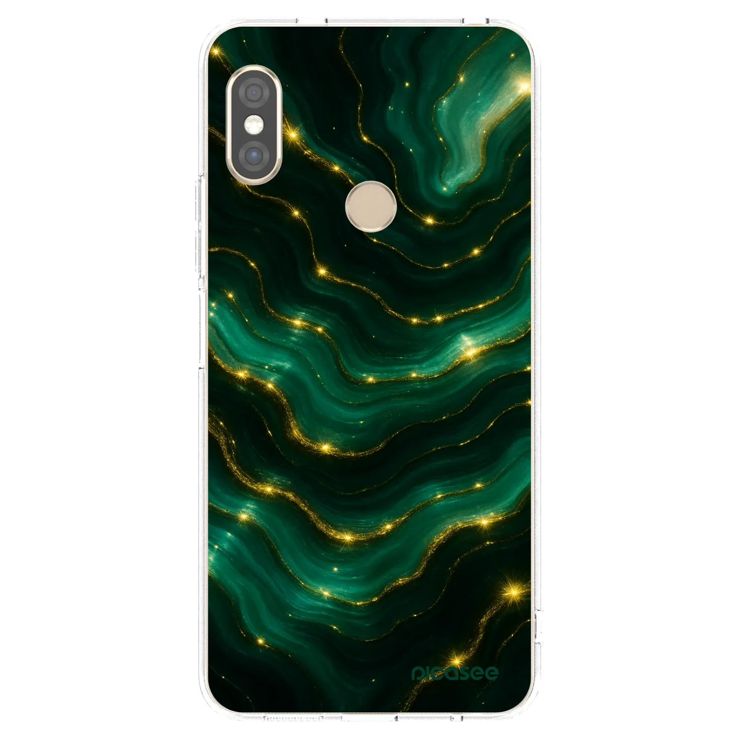 Picasee átlátszó szilikon tok az alábbi mobiltelefonokra Xiaomi Redmi Note 5 Global - Emerald