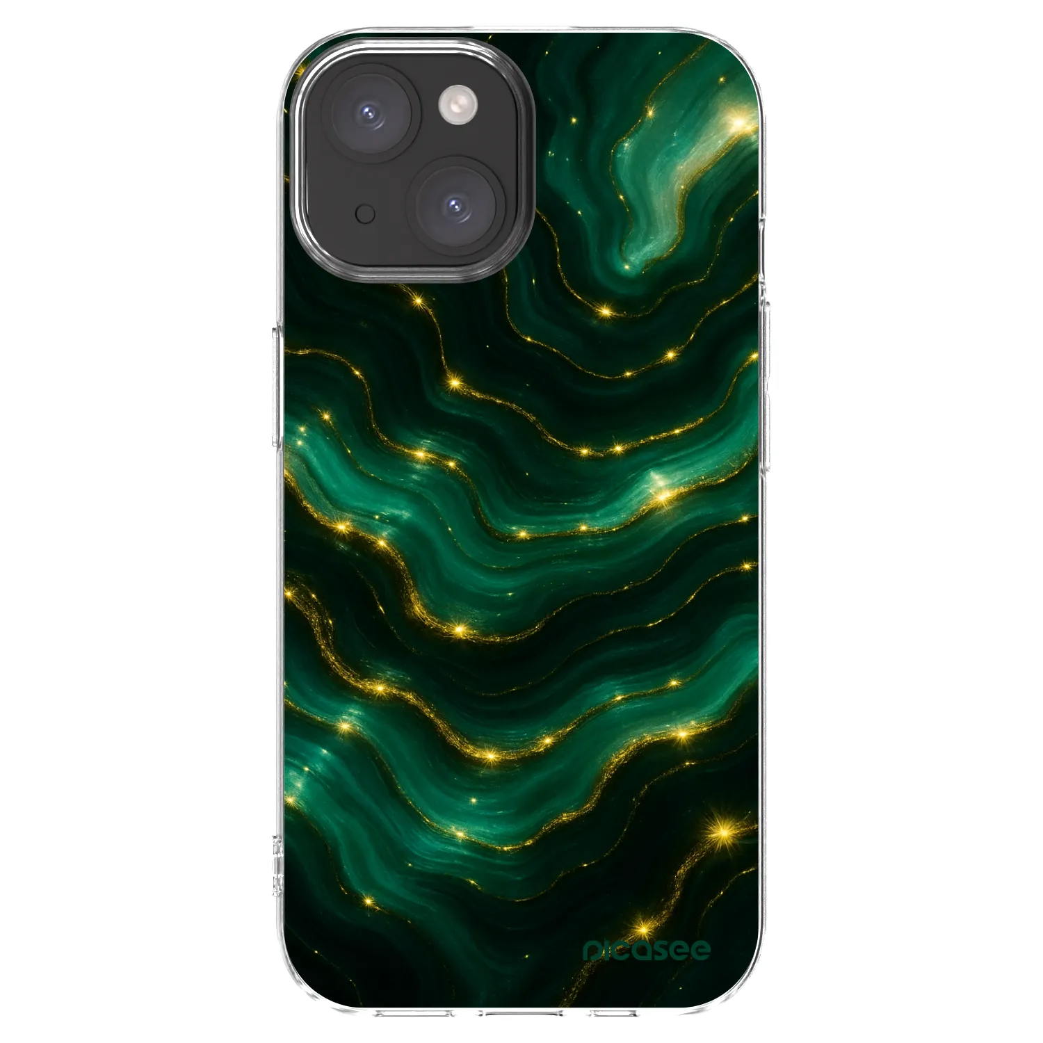 Picasee átlátszó szilikon tok az alábbi mobiltelefonokra Apple iPhone 15 - Emerald